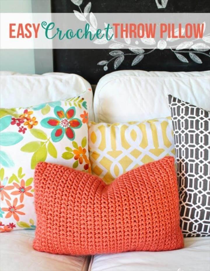 Crochet Easy Patterns for Beginners Throw Pillow FREE Pattern