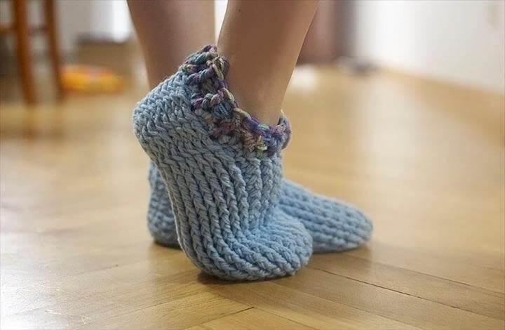 Adult Chunky Slippers crochet pattern