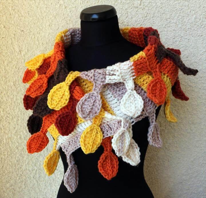 Autumn Crochet Scarf Pattern Chunky Scarf Crochet Pattern