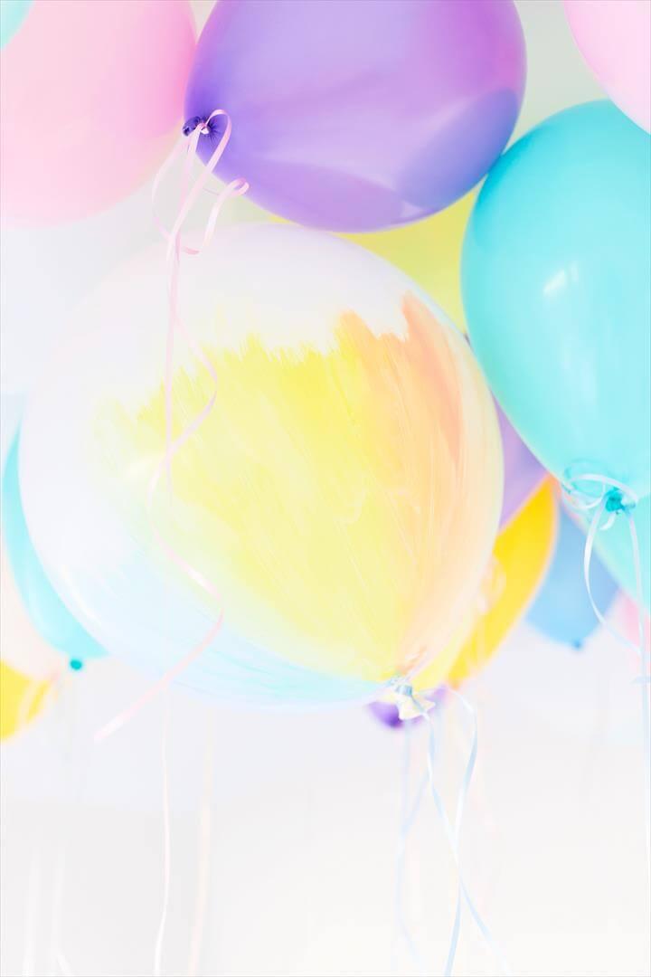 DIY Watercolor Balloons Pastel Watercolor Pastel Balloons ...