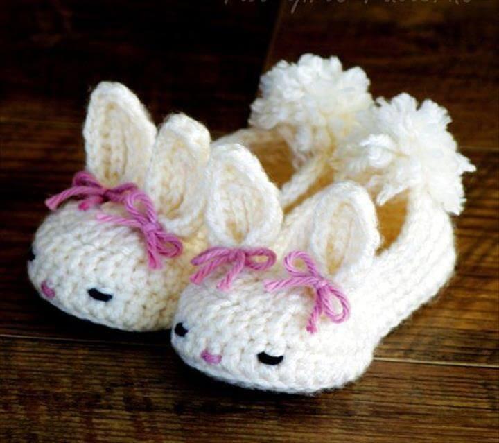 Crochet Baby Bootie Patterns bunny