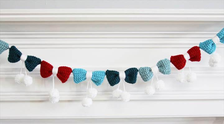 Crochet Bow Garland