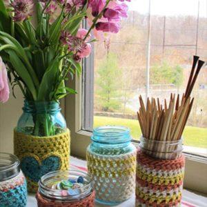 diy mason jar cover crochet pattern