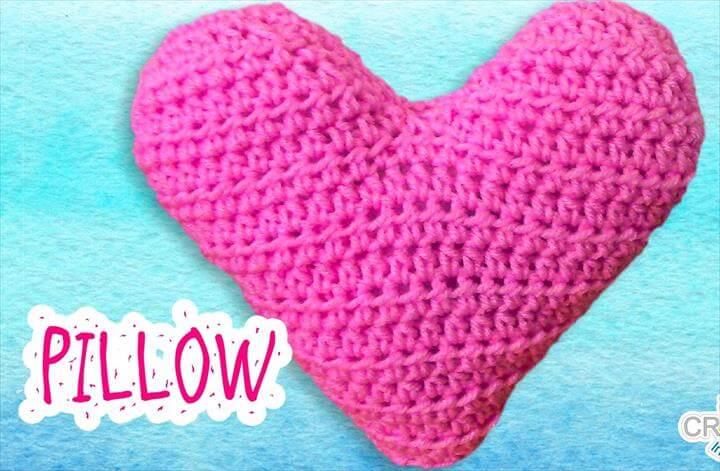 Crochet a Heart Pillow / Cushion