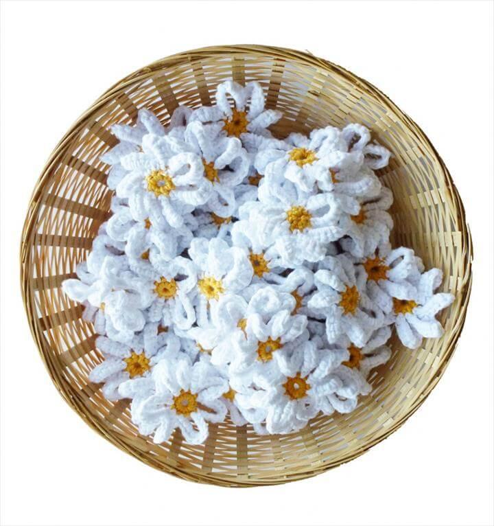 crochet flowers for garden parties and weddings