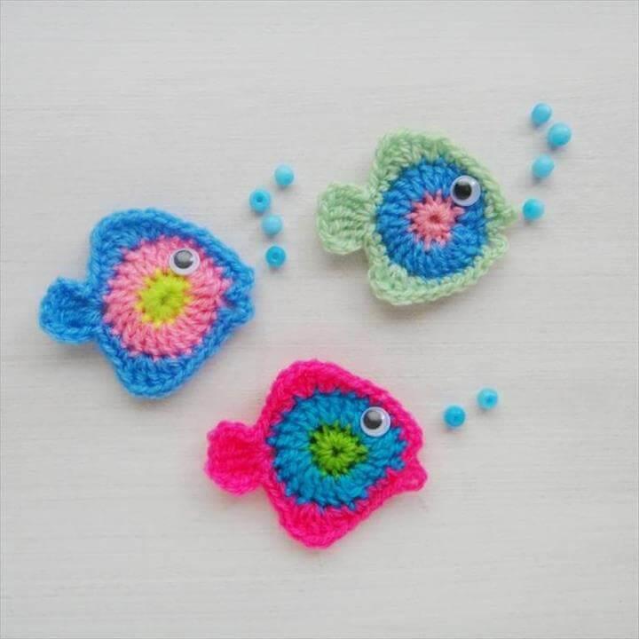 Awewsome Fish Crochet Applique