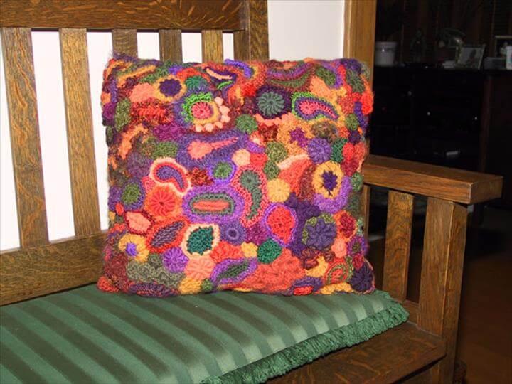  Freeform Crochet Pillow
