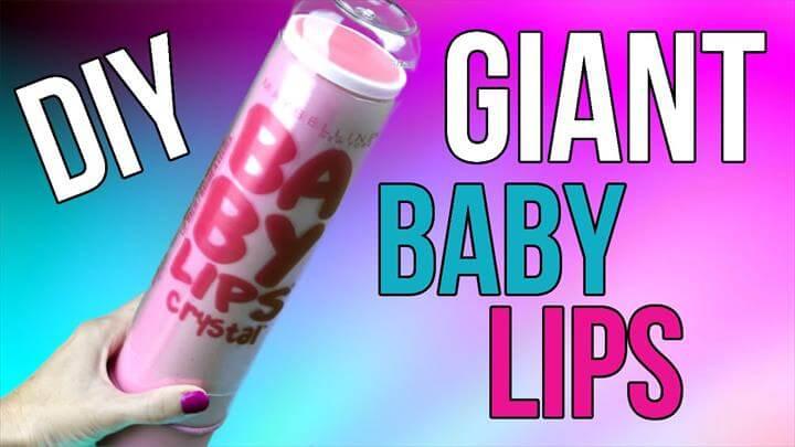 DIY Crafts: How To Make A Giant Baby Lips -DIYs Tinted Lip Balm & Bubblegum Scented-Cool DIY Project 