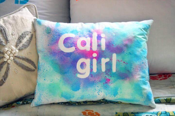 Painted Watercolor Pillow