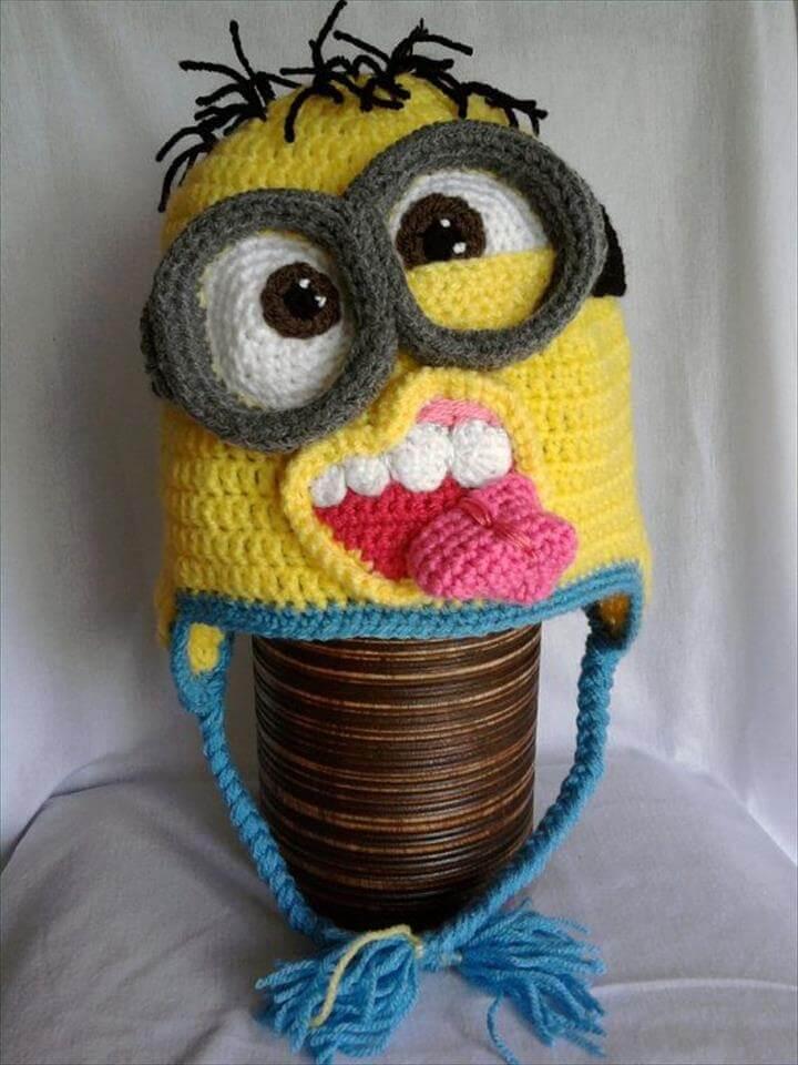Minion crochet hat pattern