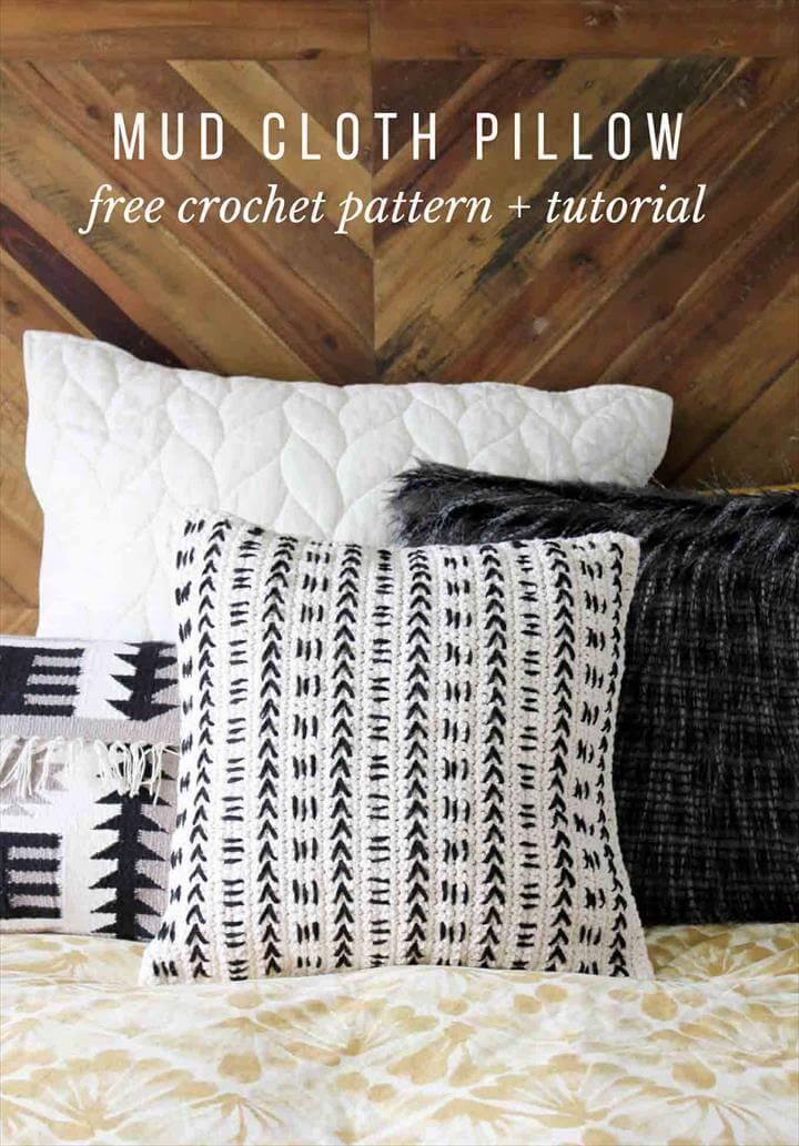  Mud Cloth Crochet Pillow Pattern