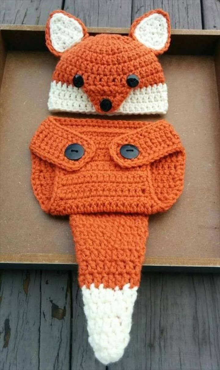  Newborn Crochet Fox Outfit