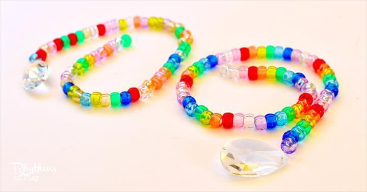 Pony Bead and Prism Suncatchers: A Fine Motor Craft for Kids - Rhythms of Play