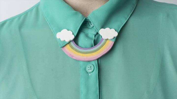 DIY Rainbow Collar Pin