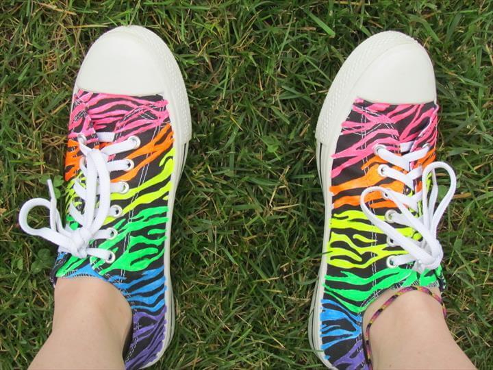 Rainbow Zebra Shoes 