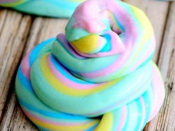 Crafts For Kids To Make At Home - Unicorn Poop Slime Recipe - Cheap DIY Projects