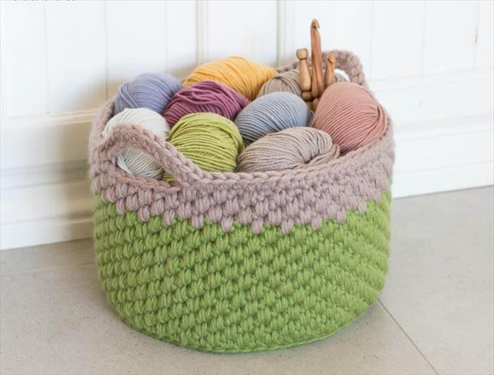 diy basket, Crocheting flowers for new DIY spring projects