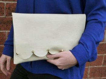 DIY Leather Studded Clutch Bag
