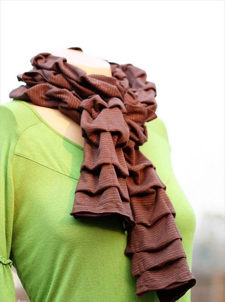 Pleated Knit Scarf