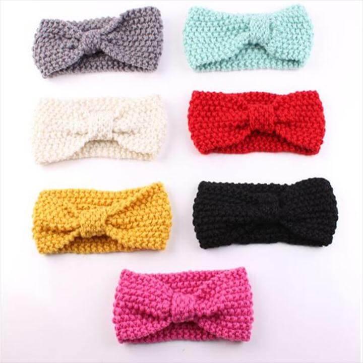 colorful crochet headbands