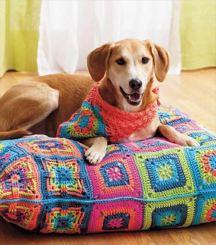 crochet dog bed