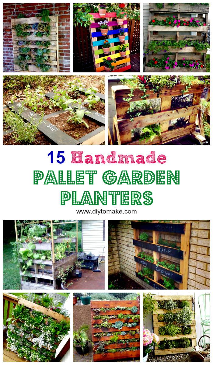 15 Handmade Pallet Garden Planters