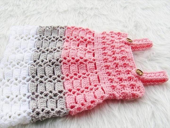 Cotton Candy Jumper Crochet Baby Dress Pattern
