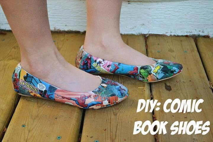DIY: Comic Book Shoes 