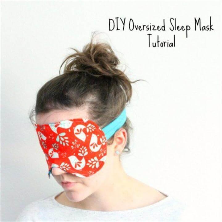 Easy Sewing Projects to Sell - How To Sew An Oversized Sleep Mask - DIY Sewing
