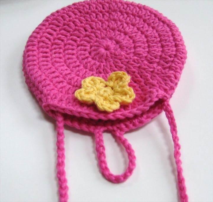  Crochet bag, Easy round circle bag,