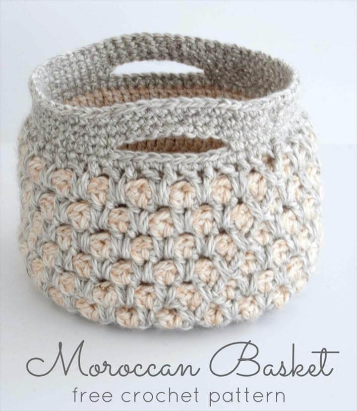 Moroccan Basket - free crochet pattern 