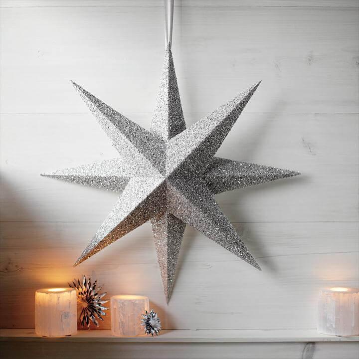 diy star, glitter star