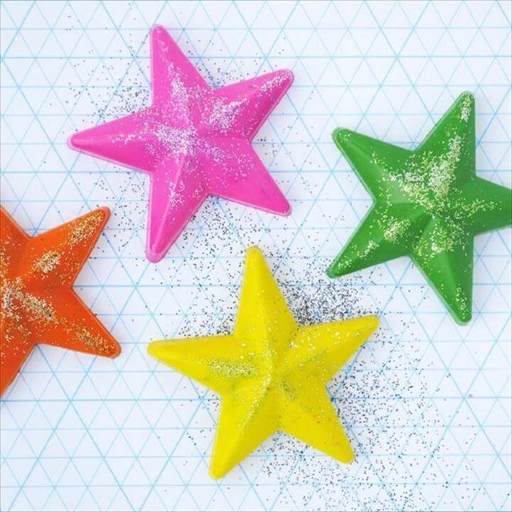 DIY star crayons for anytime or party favors, easter, etc