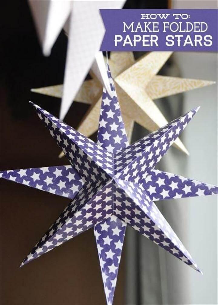 DIY STAR : DIY Make a Folded Paper Star