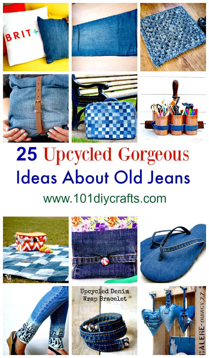25 Upcycled Gorgeous Ideas About Old Jeans.