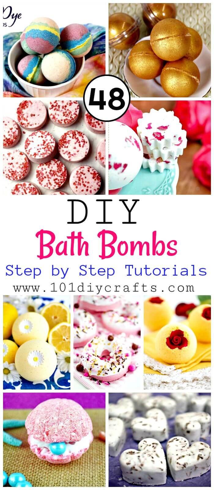 48 DIY Bath Bombs with Step by Step Tutorials