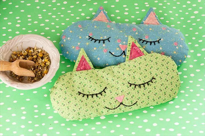 DIY: 'Cat Nap' Eye Pillows + Free Sewing Pattern