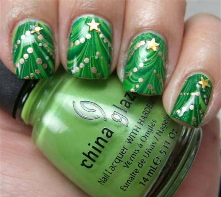 Water Marble Christmas Tre