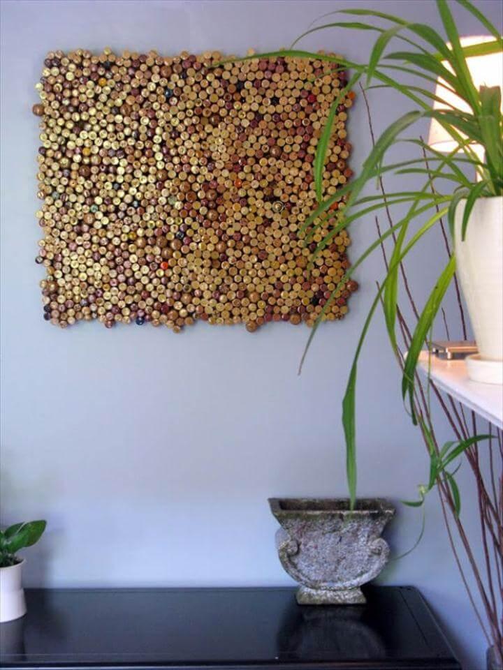 Cork Wall Art, DIY Wall Art Ideas and Do It Yourself Wall Decor for Living Room, Bedroom,