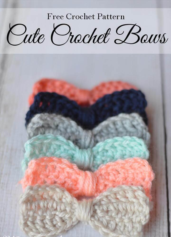 cute crochet hair bows