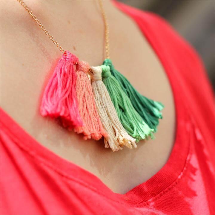 Tassel Necklace , diy necklace