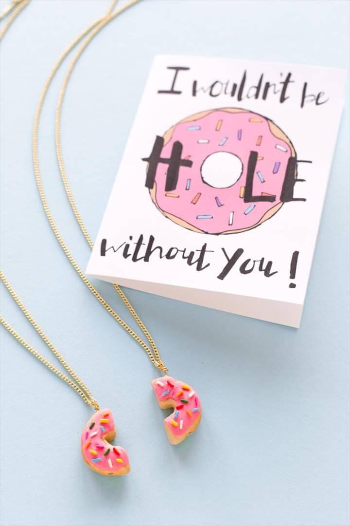 DIY Donut Friendship Necklaces Outfits, Outfit Ideas, Outfit Accessories, Cute Accessories