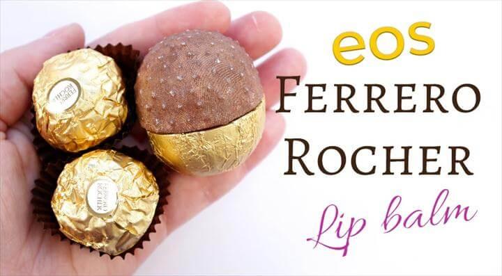 DIY EOS Lip Balm Ferrero Rocher Tutorial
