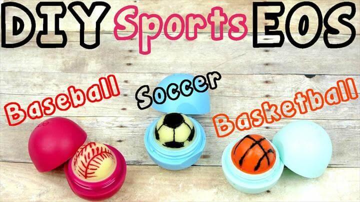 DIY EOS Lip Balm Sports Edition: Soccer, Baseball & Basketball
