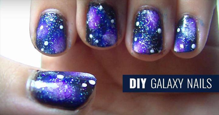 DIY Galaxy Nails