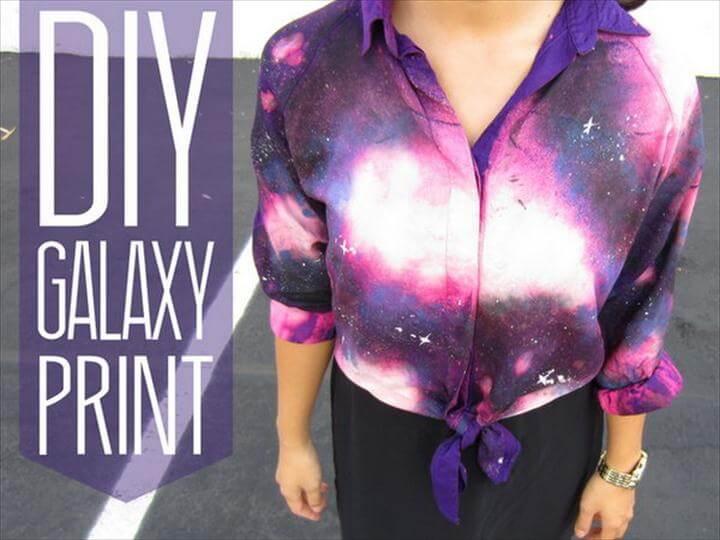 DIY Galaxy Print Blouse