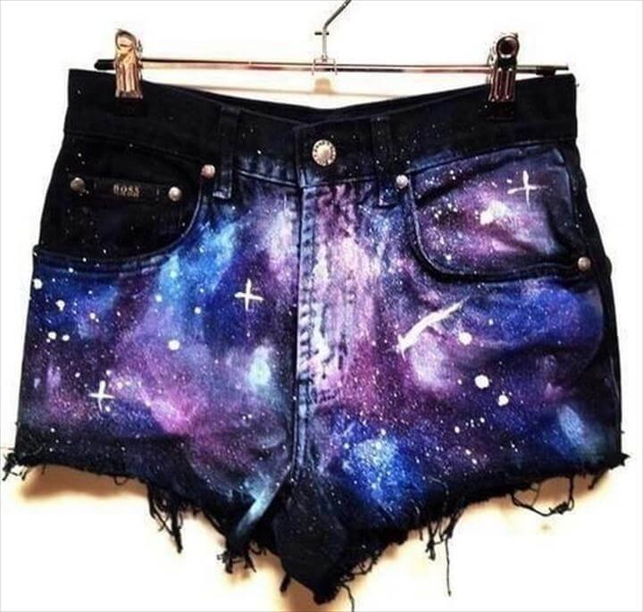 DIY Galaxy Shorts