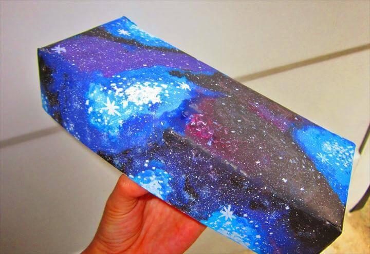 DIY galaxy wrapping paper