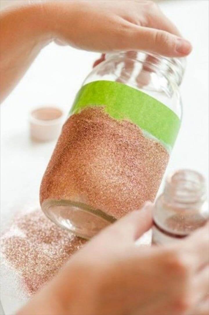 Glamorous DIY Glitter Vases For Your Wedding Table Decor, DIY Glitter Vases