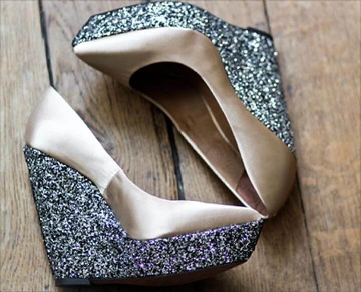 DIY: Glitter Wedges Add Some Sparkle To Your Shoe Wardrobe